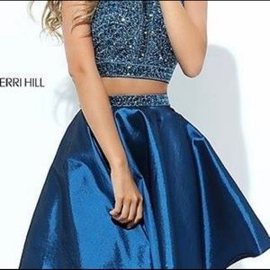 Two Piece Blue Sherri Hill Dress